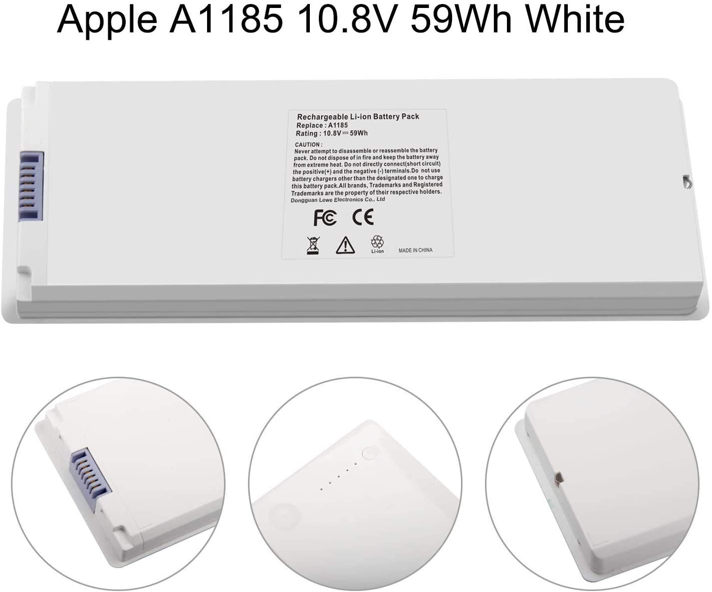 Replacement A1185 Battery for Mac book 13 inch A1185 A1181